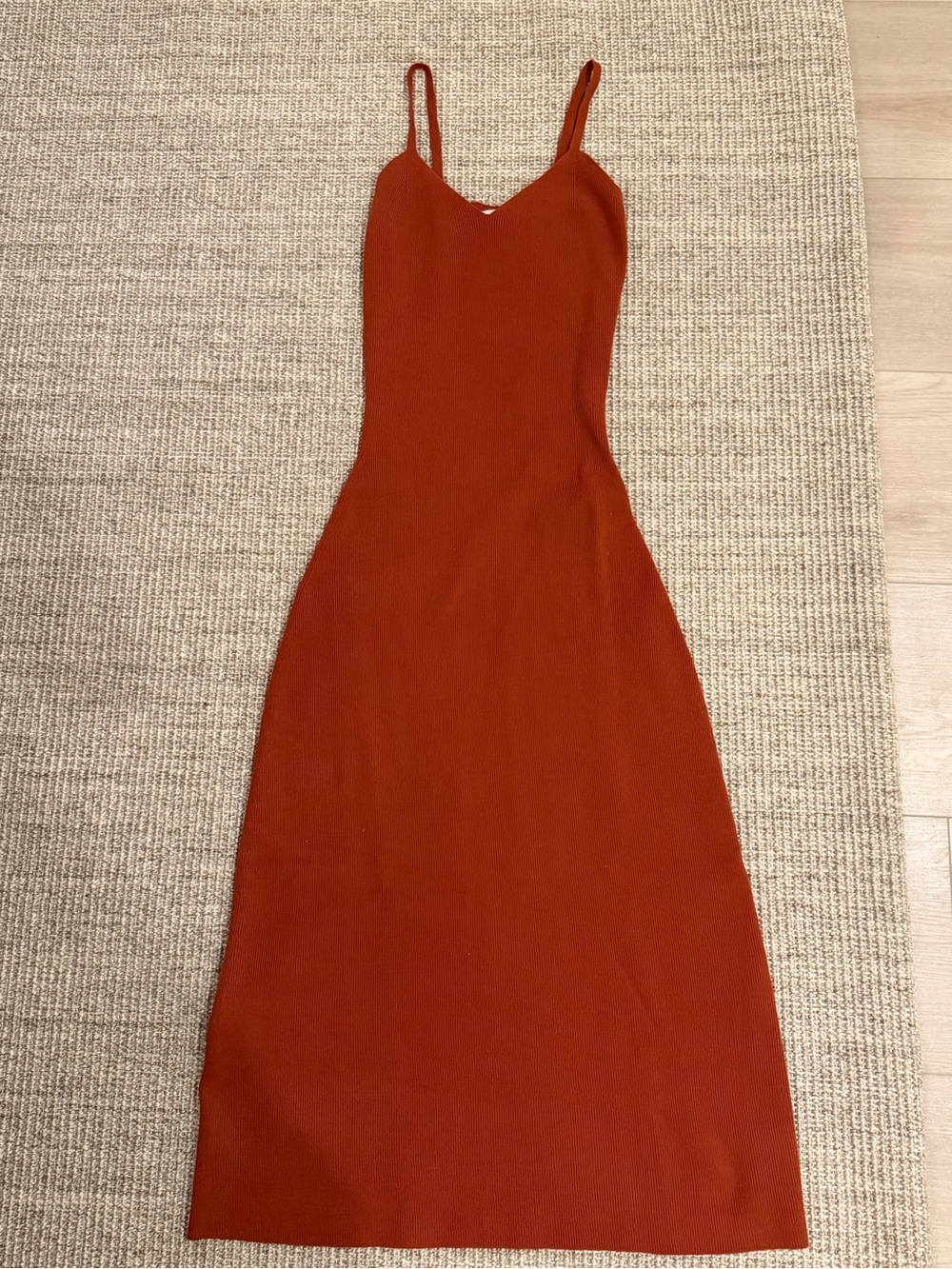 NWT - Sézane Lindsey Midi Dress in Rust - Picture 5 of 9